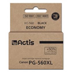 Actis KC-560 Tinta de impresora Canon, recambio PG-560XL; Suprema; 22ml; negra. Imprime un 50% más que el OEM.