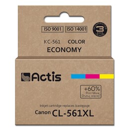 Actis KC-561 encre pour imprimante Canon, remplacement Canon CL-561XL ; Suprême ; 18ml ; bleu, violet, jaune. Imprime 60% de plu