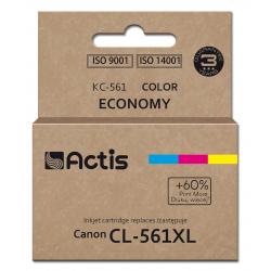 Actis KC-561 Canon tinta de impresora, reemplazo Canon CL-561XL; Supremo; 18ml; azul, púrpura, amarillo. Imprime un 60% más que 