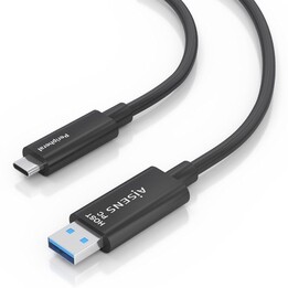 Cavo AOC Aisens A157-0925 USB 3.2 Type-C/ USB Type-C maschio - USB maschio/ 10 Gbps/ 15 m/ nero