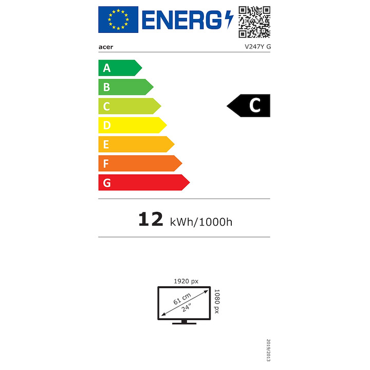 Moniteur Acer Vero V277gbi 27´´ (um.hv7ee.g01) 69 cm 1 ms 100 Hz 16:9 1 ms 250 nits HDMI