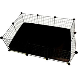 C&C Jaula modular 3x2 110x75 cm cobaya, erizo, negro