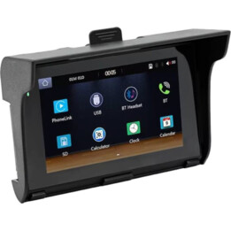 Pantalla táctil universal SWM B5350 5 pulgadas Carplay/Android Auto Inalámbrico Negro - Reproductor multimedia para motocicleta
