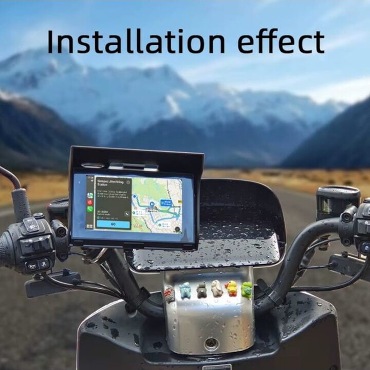 Universal-Touchscreen SWM B5350 5-Punkt-Carplay/Android-Auto-Inalámbrico-Schwarz - Multimedia-Reproductor für Motorräder