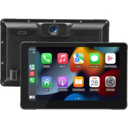 Ecran tactile universel SWM B5351 7 pouces Carplay/Android Auto Sans Fil Noir - Lecteur multimédia moto
