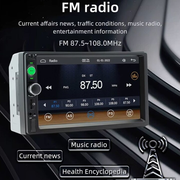 Autorrádio 2 DIN SWM F7010C 7 polegadas Bluetooth/Carplay USB Preto