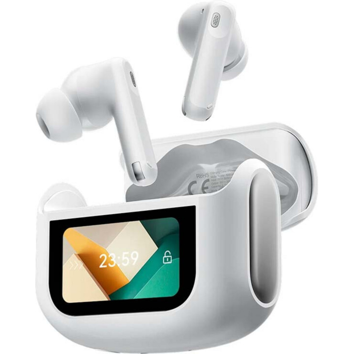 Blackview Airbuds 12 IPX7 Wireless Headphones and Case with LED Screen White