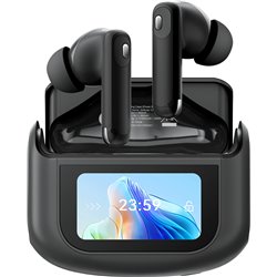 Blackview Airbuds 12 IPX7 Casque sans fil et étui avec écran LED noir 