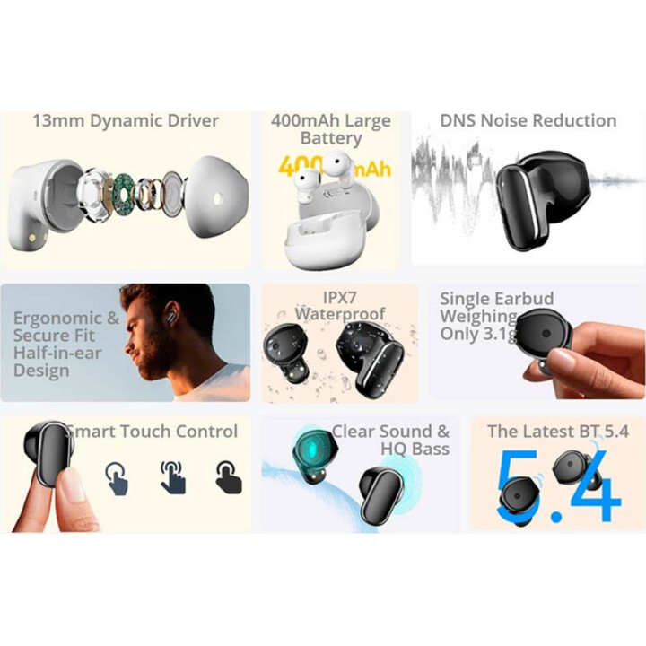 Blackview Airbuds 20 IPX7 Casque sans fil TWS Noir