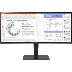 Monitor curvo LG UltraWide 34BQ77QB-B 86,72 cm (34 pulgadas) (UWQHD, IPS, 5 ms, HDMI, DisplayPort, USB-C, concentrador USB, RJ45