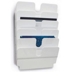DURABLE Flexiplus Wandprospekthalter DIN A4 quer 6-Fach weiß