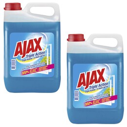 Detergente per vetri AJAX, 2 flaconi da 5 litri