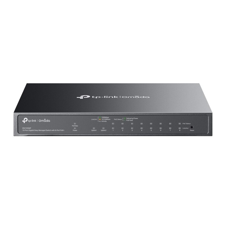 TP-Link Omada ES210GMP Managed Gigabit Ethernet Switch (10/100/1000) Power over Ethernet (PoE) Black