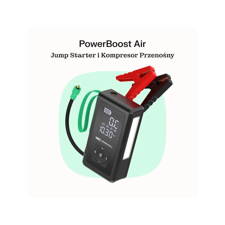 Green Cell CJSGC03 Power Bank Íon de Lítio 8000 mAh Preto, Verde Claro