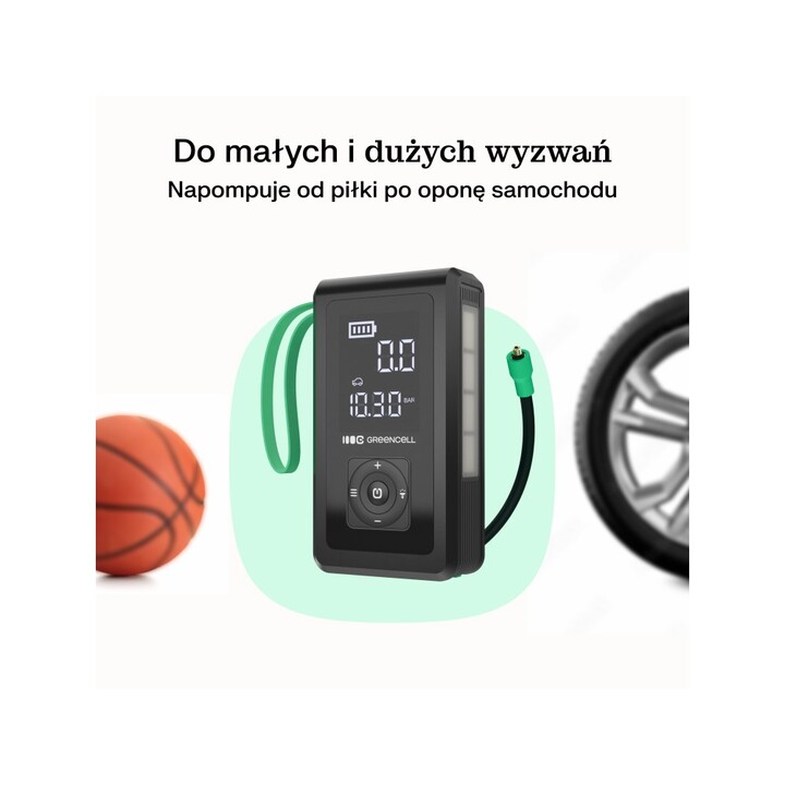 Green Cell CJSGC03 Power Bank Íon de Lítio 8000 mAh Preto, Verde Claro