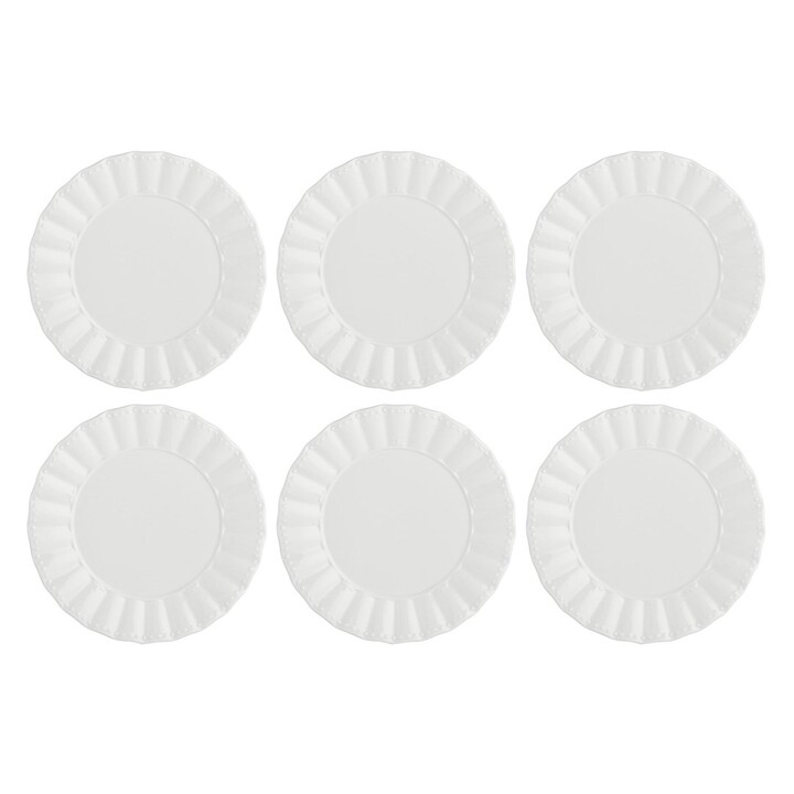 Conjunto de 6 Pratos de Salada Ducale - Branco, 20 cm