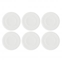Set of 6 Bosco Salad Plates - White, 21.5 cm
