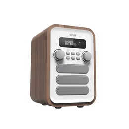Denver DAB-48WHITE Personale Digitale Bianco, Legno