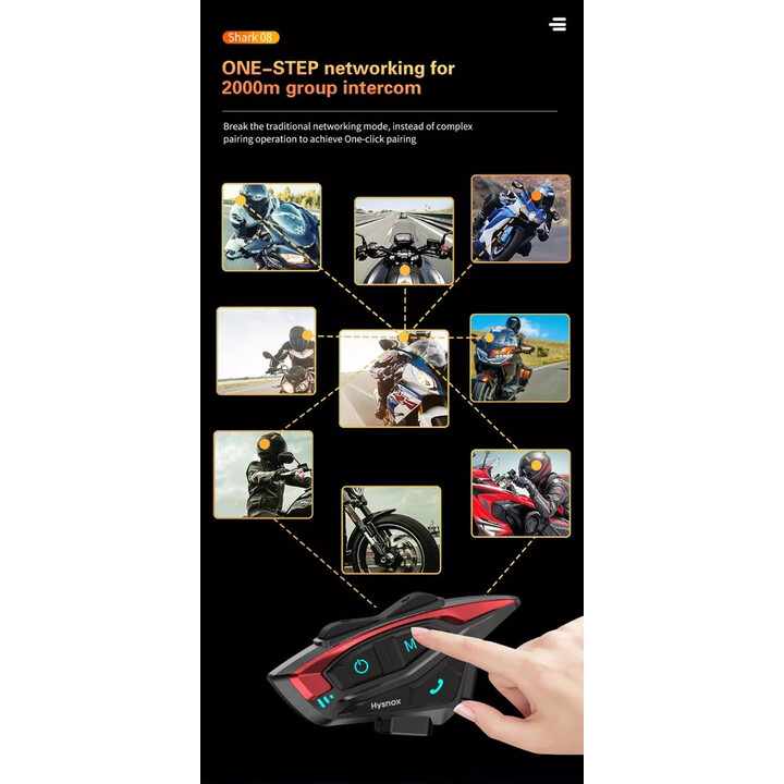 Hysnox Shark Pro - Intercom for Motorcycles