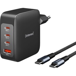 Intenso W140A3C GaN Charger 3xUSB-C and USB-A Black