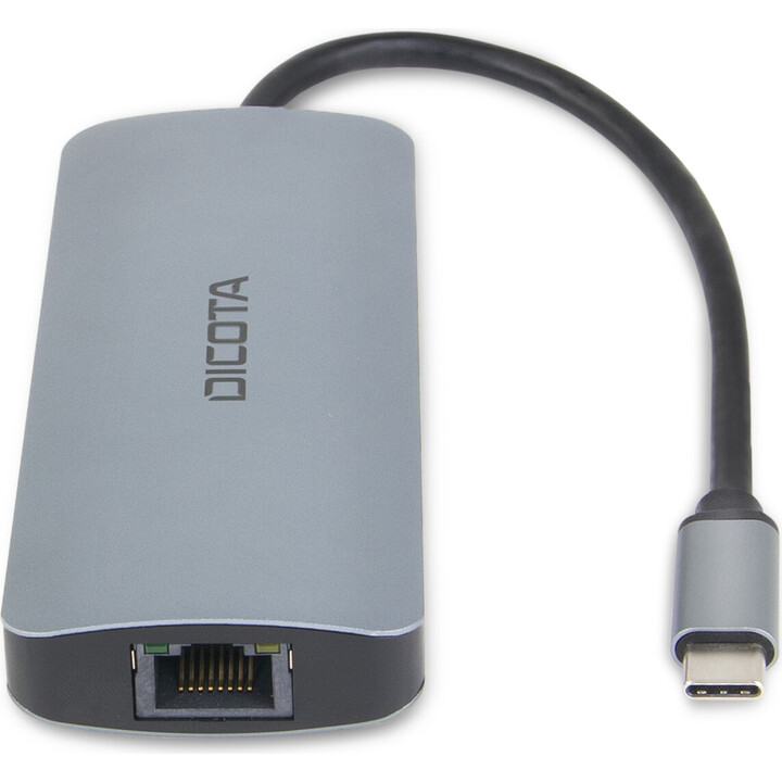 Concentrador múltiple DICOTA USB-C 8 en 1 4K PD 100 W