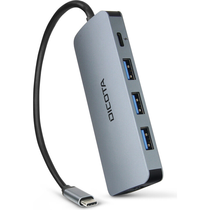 Concentrador múltiple DICOTA USB-C 8 en 1 4K PD 100 W