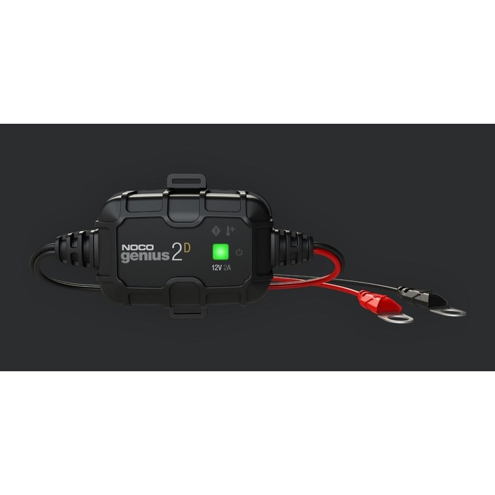 NOCO GENIUS2D: 2A 12V, intelligentes Batterieladegerät, Überlastschutz und thermische Kompensation, für Blei-Säure-Batterien