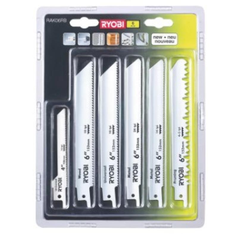 Ryobi RAK06RB Hoja de sierra de vaivén 6 pieza(s)