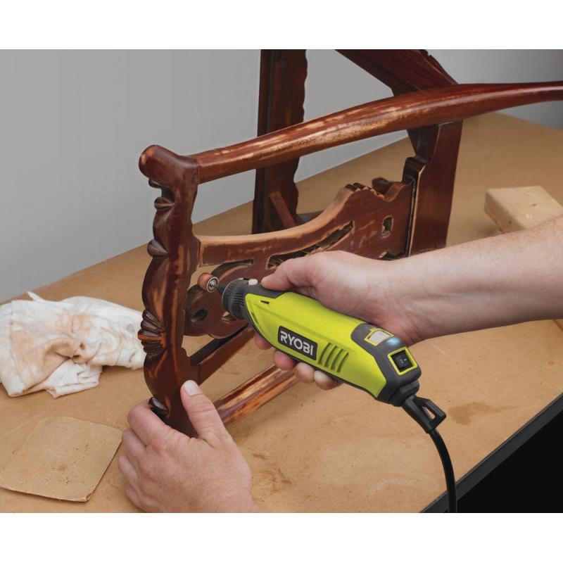 RYOBI EHT150V Amoladora recta 150W, juego de 115 accesorios