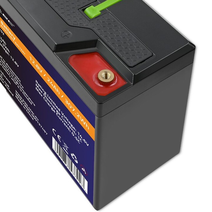 Qoltec 53702 LiFePO4 Lithium Iron Phosphate Battery | 12.8V | 24Ah | 307.2Wh | BMS