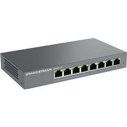 Grandstream GWN 7711P  8x GbE RJ45, 4x PoE/PoE+ or +24VDC output mode  zarz?dzalny L2 Cloud