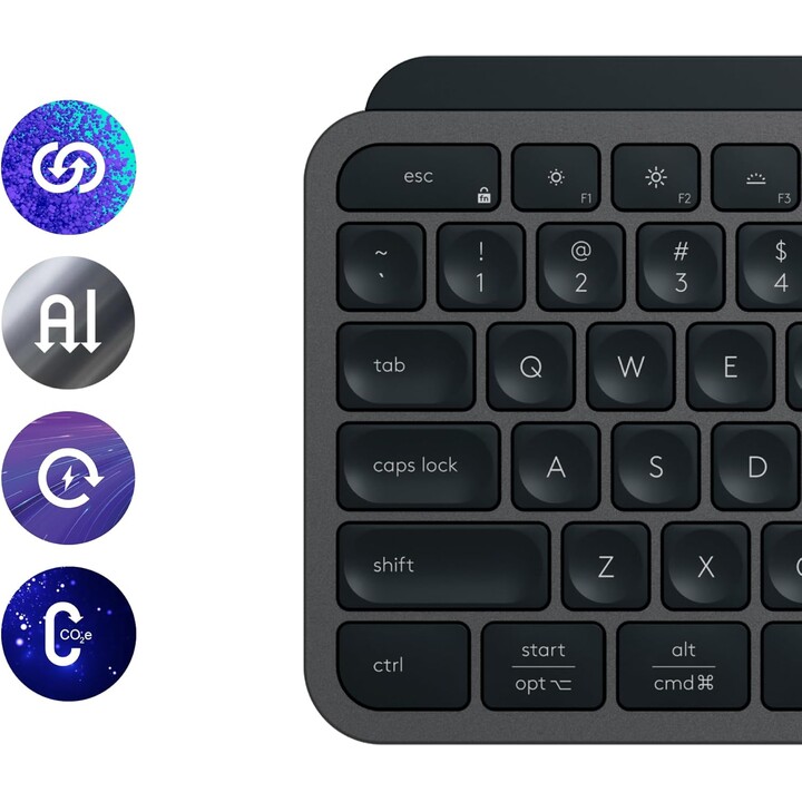 Tastiera Bluetooth Logitech Keys MX S, Qwerty US, Grafite