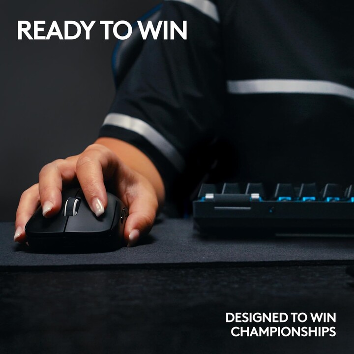 Logitech G Pro X Superlight 2 LightSpeed, mouse de jogos sem fio, 60g, sensor Hero 2, 44K DPI, USB-C, PC/Mac, Branco