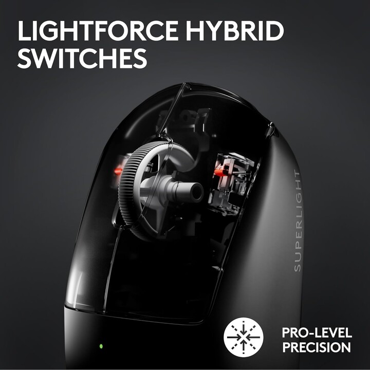 Logitech G PRO X SUPERLIGHT 2 LIGHTSPEED, Wireless Gaming Mouse, 60g, HERO 2 Sensor, 44K DPI, USB-C, PC/Mac, White