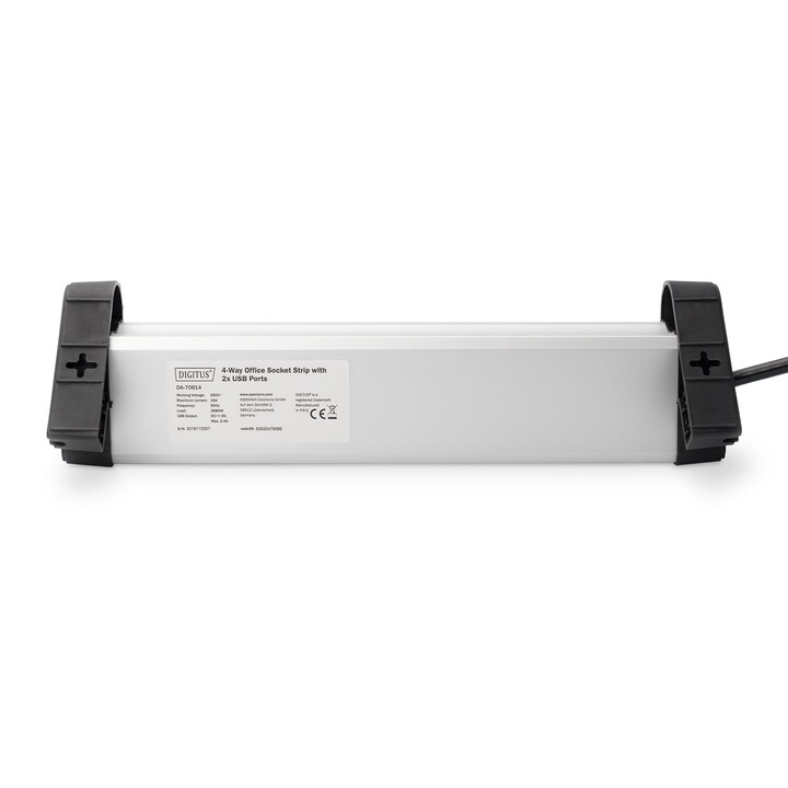 Digitus 4-fach Office-Steckdosenleiste mit 2x USB-Anschlüssen