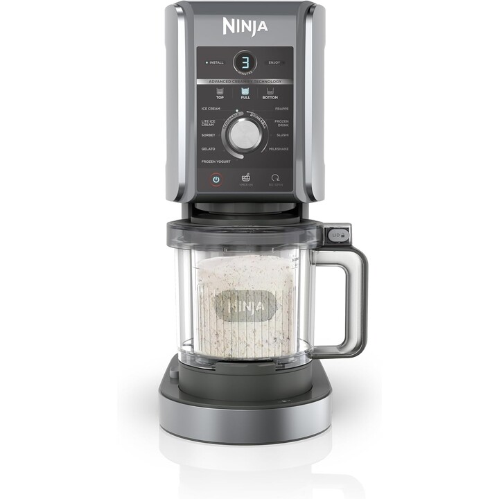 Sorveteira Ninja Creami Deluxe NC501EU, preta/prata