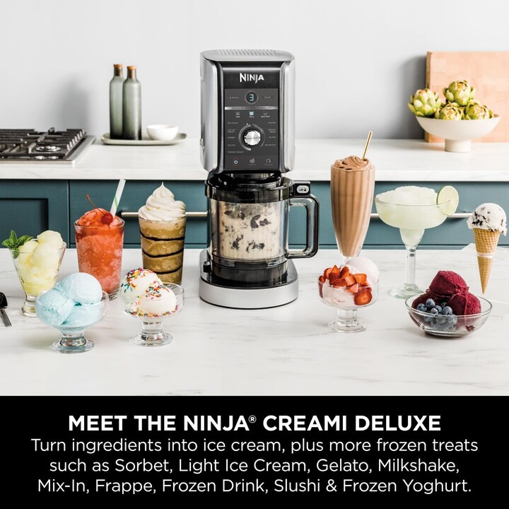 Sorveteira Ninja Creami Deluxe NC501EU, preta/prata
