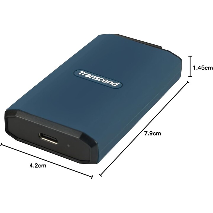 SSD esterno|TRANSCEND|ESD410C|4 TB|USB-C|3D NAND|Velocità di scrittura 2000 MByte/sec|Velocità di lettura 2000 MByte/sec|TS4TESD