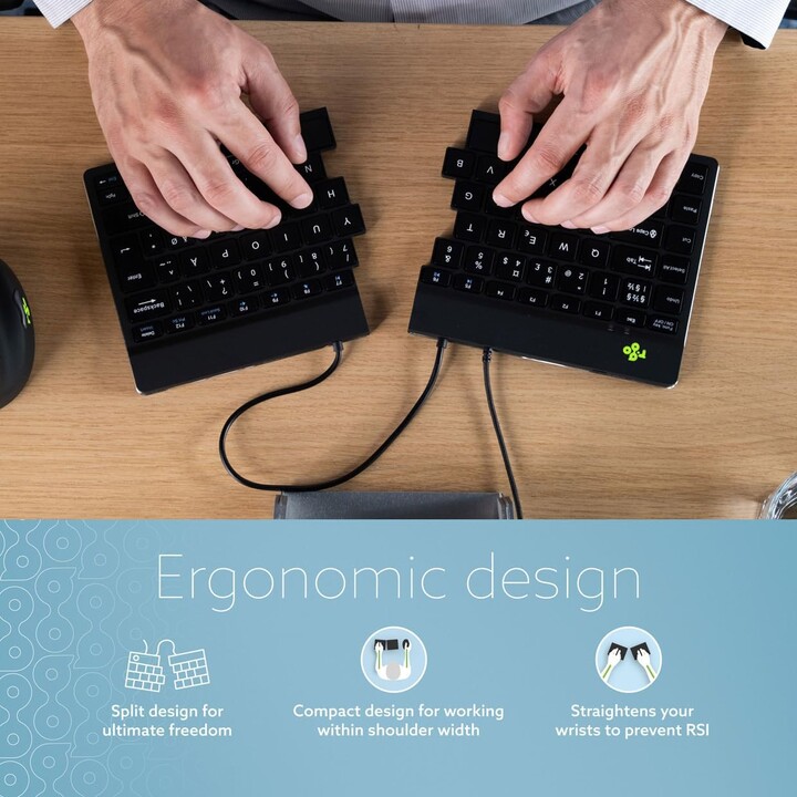 TASTATUR SPLIT BREAK V2 ENG/SCHWARZ RGOSP-USWIBL R-GO TOOLS