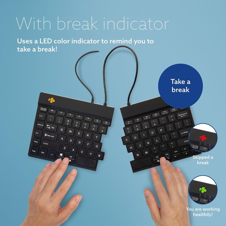 TASTIERA SPLIT BREAK V2 ENG/NERO RGOSP-USWIBL R-GO TOOLS