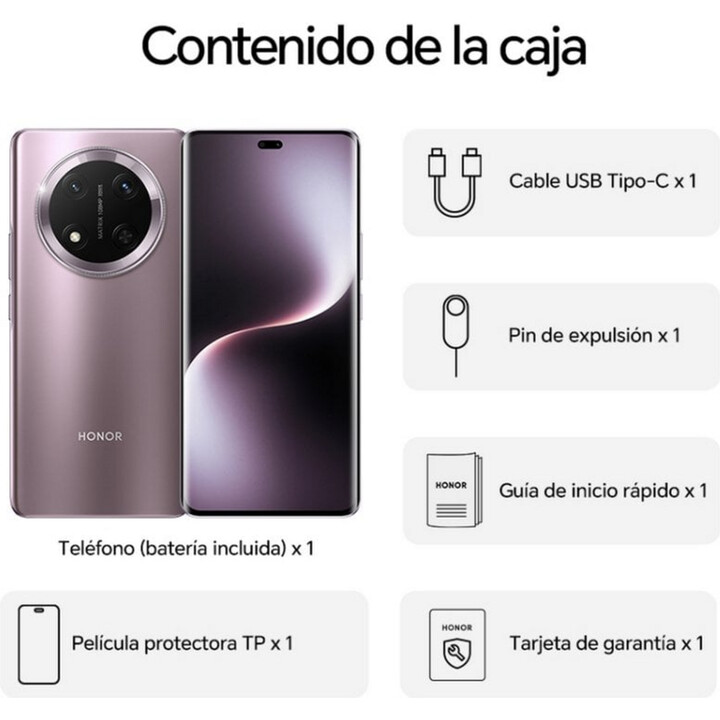 HONOR Magic7 Lite Smartphone 8GB 512GB 108MP IP64 Lila