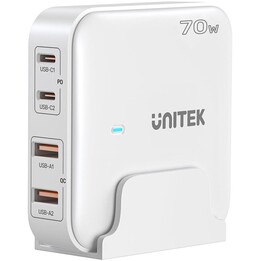 Unitek P1228AWH01-EU GaN Desktop Charger 70W 2xUSB-A 2xUSB-C