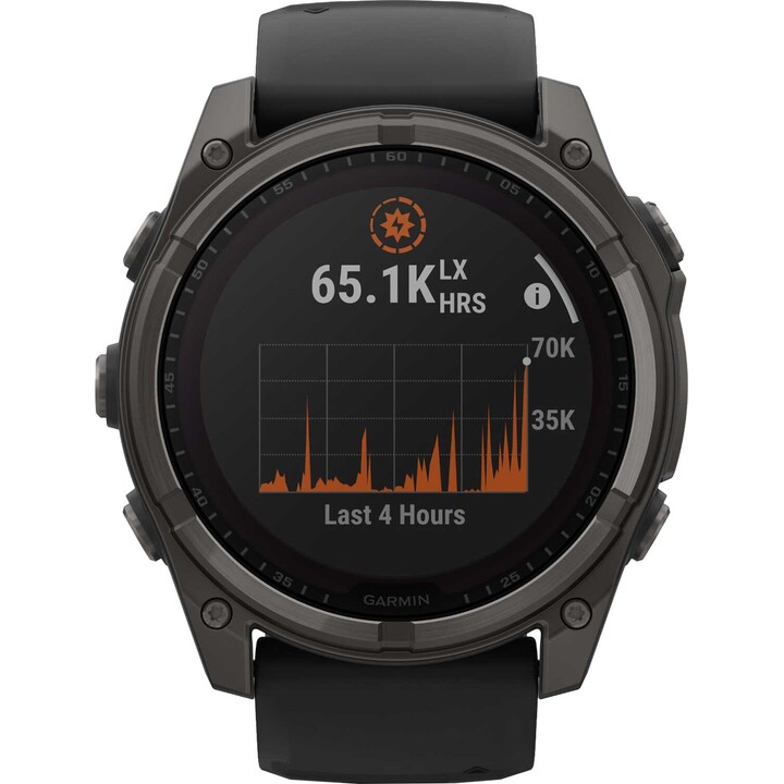 Garmin Fenix ​​8-51 mm solar, altavoz y micrófono incorporados, linterna LED incorporada, gris de carbono