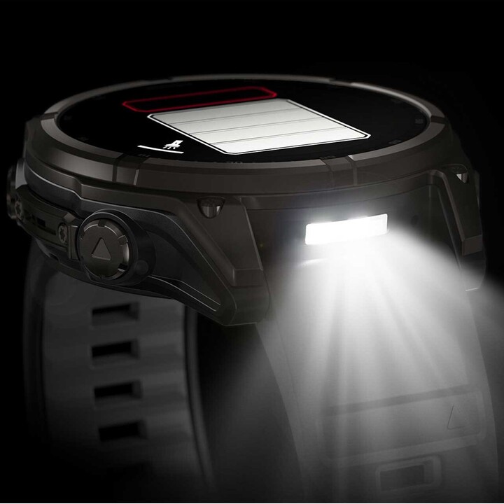 Garmin Fenix ​​8-51 mm solar, altavoz y micrófono incorporados, linterna LED incorporada, gris de carbono
