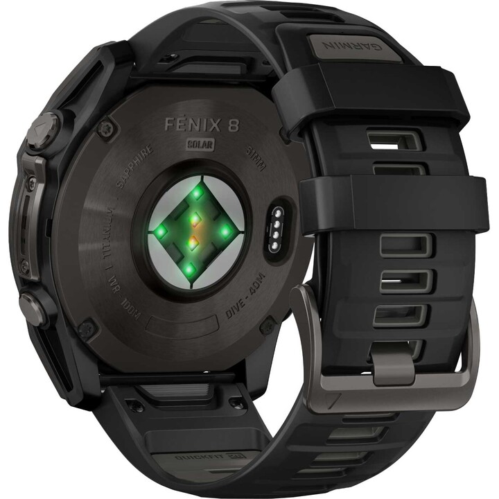 Garmin Fenix ​​8-51 mm solar, altavoz y micrófono incorporados, linterna LED incorporada, gris de carbono