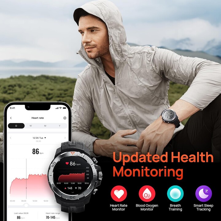 MIBRO GS Explorer Smart Watch 1.32 AMOLED avec la pression du moniteur de la fréquence cardiaque de la pression artérielle Runni