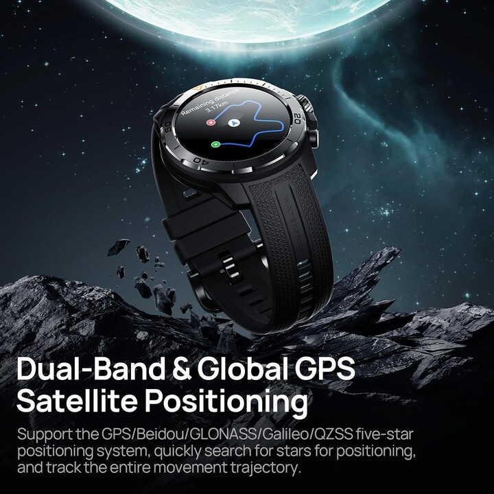 Mibro GS Explorer Smart Watch 1.32 AMOLED con la frequenza cardiaca della pressione arteriosa Fitness in corsa, verde