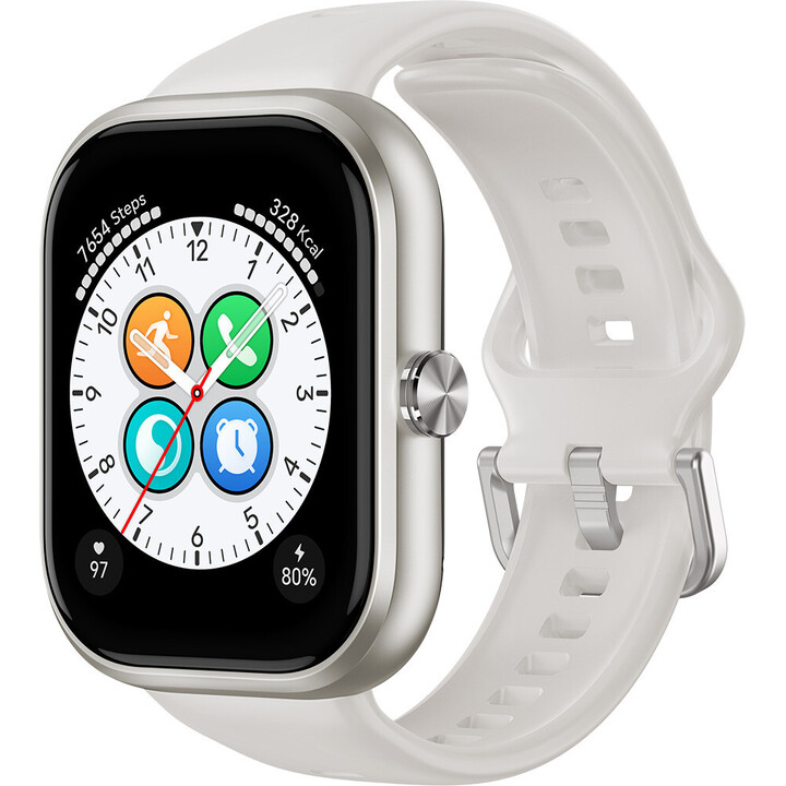 Honor Choice Smartwatch, Fitness Tracker, Spo2, 1,95 AMOLED DIFFICH, 12 jours, GPS, 5ATM, blanc