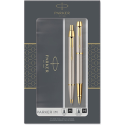 Parker I.M. Brossed Metal GT Giftset BP + RB
