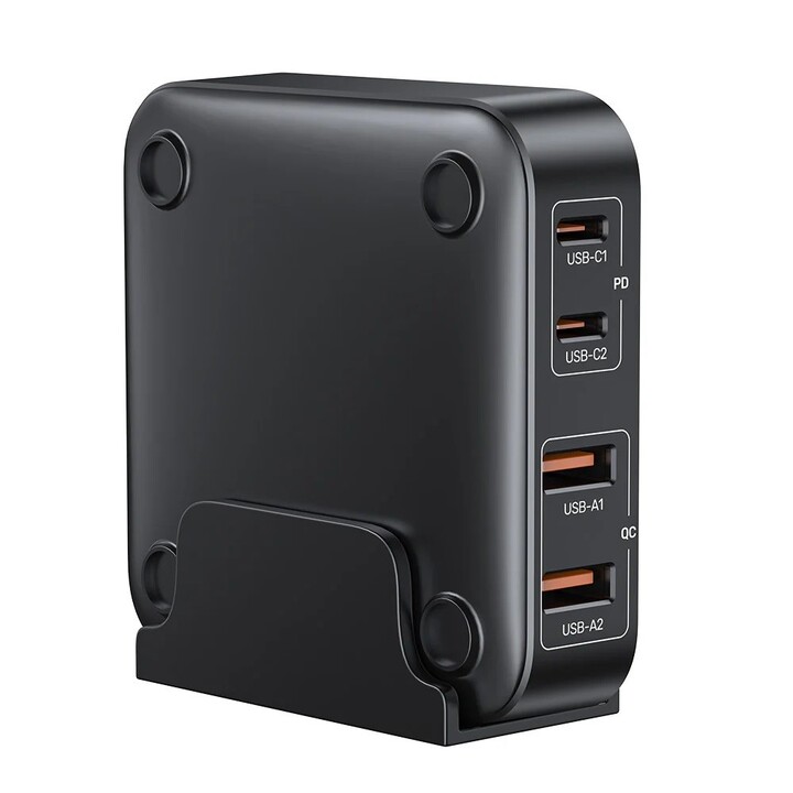 Carregador de rede GaN - Unitek P1229ABK01-EU | 100 W 2x USB-C 2x USB-A
